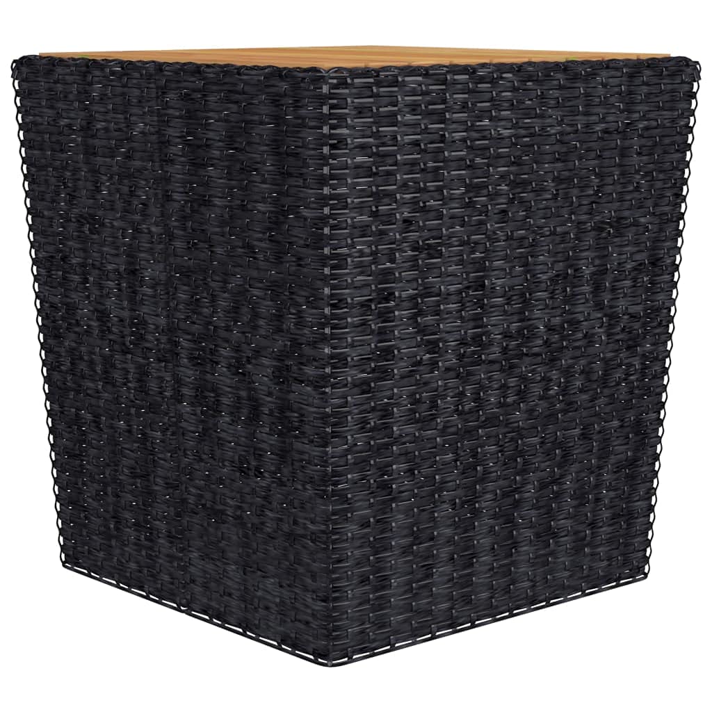 All-Weather 3-Piece Outdoor Wicker Patio Furniture Set - Poly Rattan & Acacia Wood Bistro Dining Conversation Set for Porch, Balcony, Yard - Perfect for Outdoor Entertaining & Relaxation