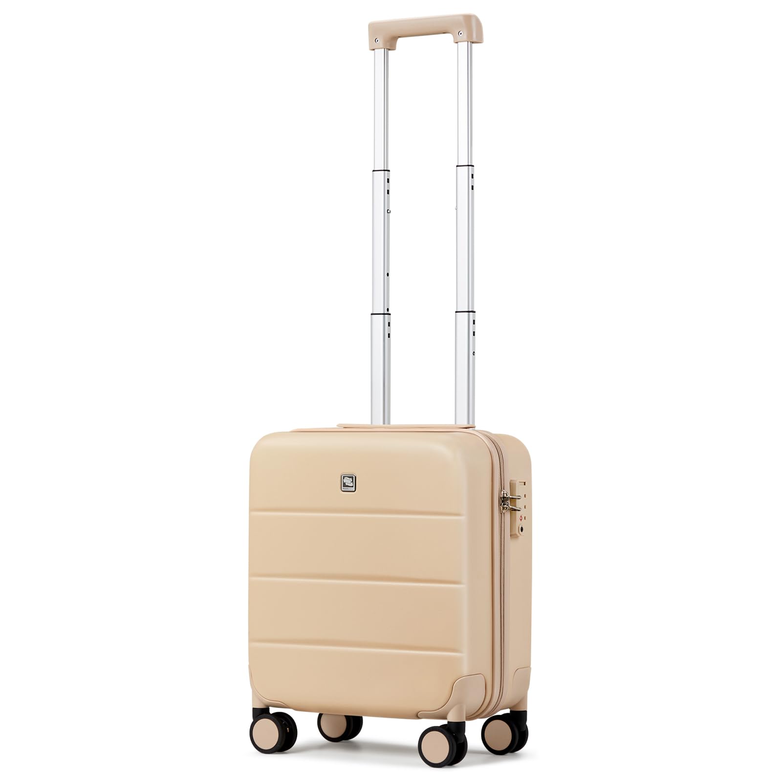 Hanke 16 Inch Underseat Carry On Luggage - Hard Shell Mini Suitcase with Wheels, TSA Approved Airline Travel Bag, Lightweight Small Suitcase for Women & Men (Cuba Sand) - Perfect for Business Trips, Weekend Getaways & Airplane Cabin Storage