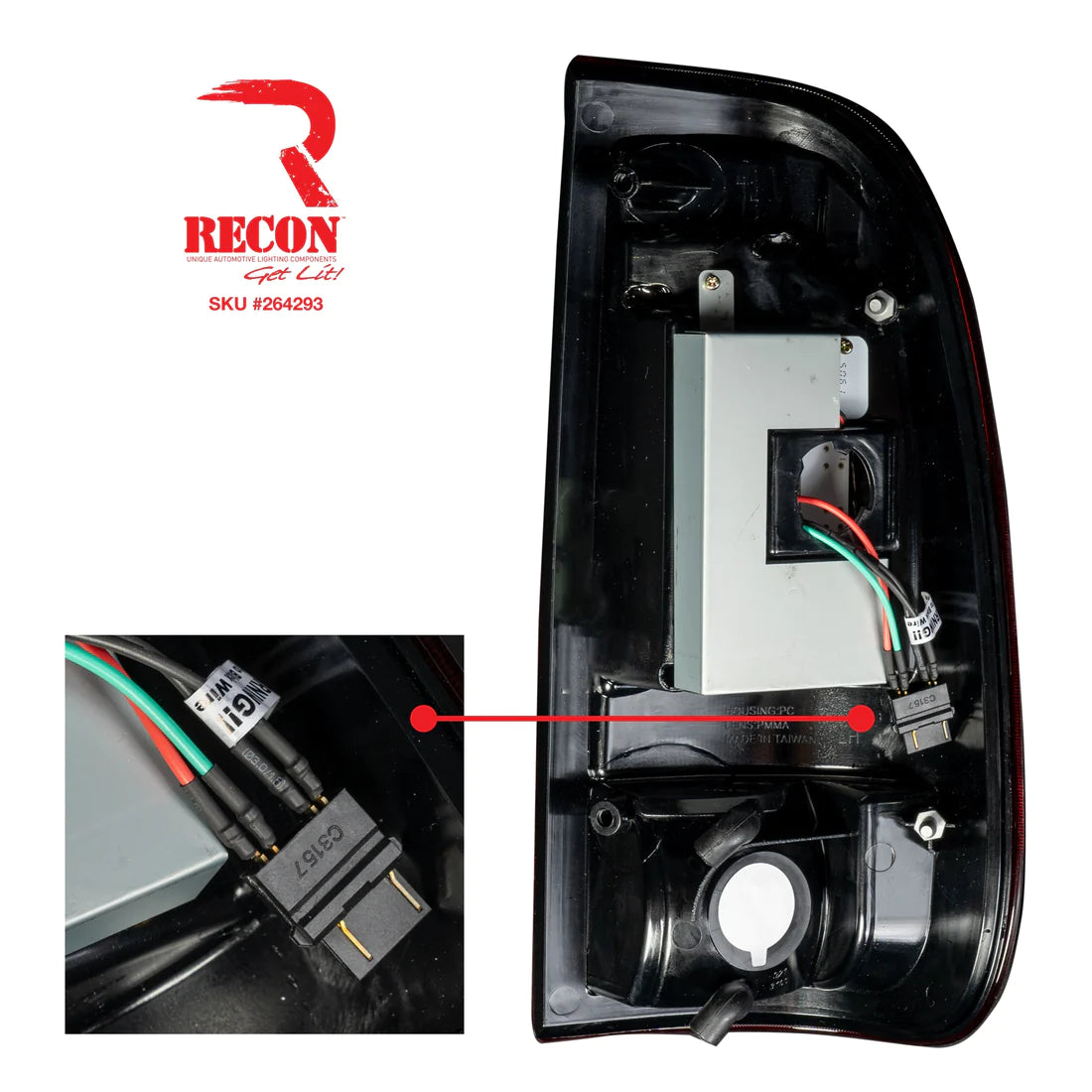 2008-2016 Ford Super Duty F-250/F-350/F-450/F-550 Smoked OLED Tail Lights - High Performance LED Brake Lights for Enhanced Visibility & Style - Perfect for Off-Roading, Truck Upgrades & Night Driving