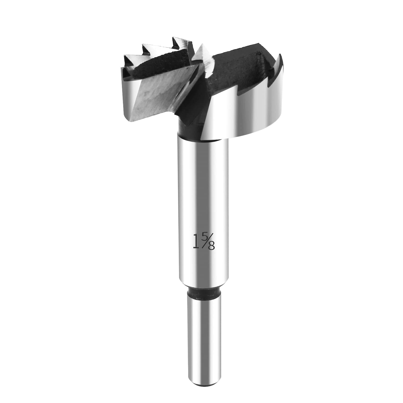1-5/8 Inch Forstner Bit - Premium Wood Drill Bit with Round Shank for Clean, Flat-Bottom Holes - Perfect for Cabinetry, Furniture Making & DIY Woodworking Projects