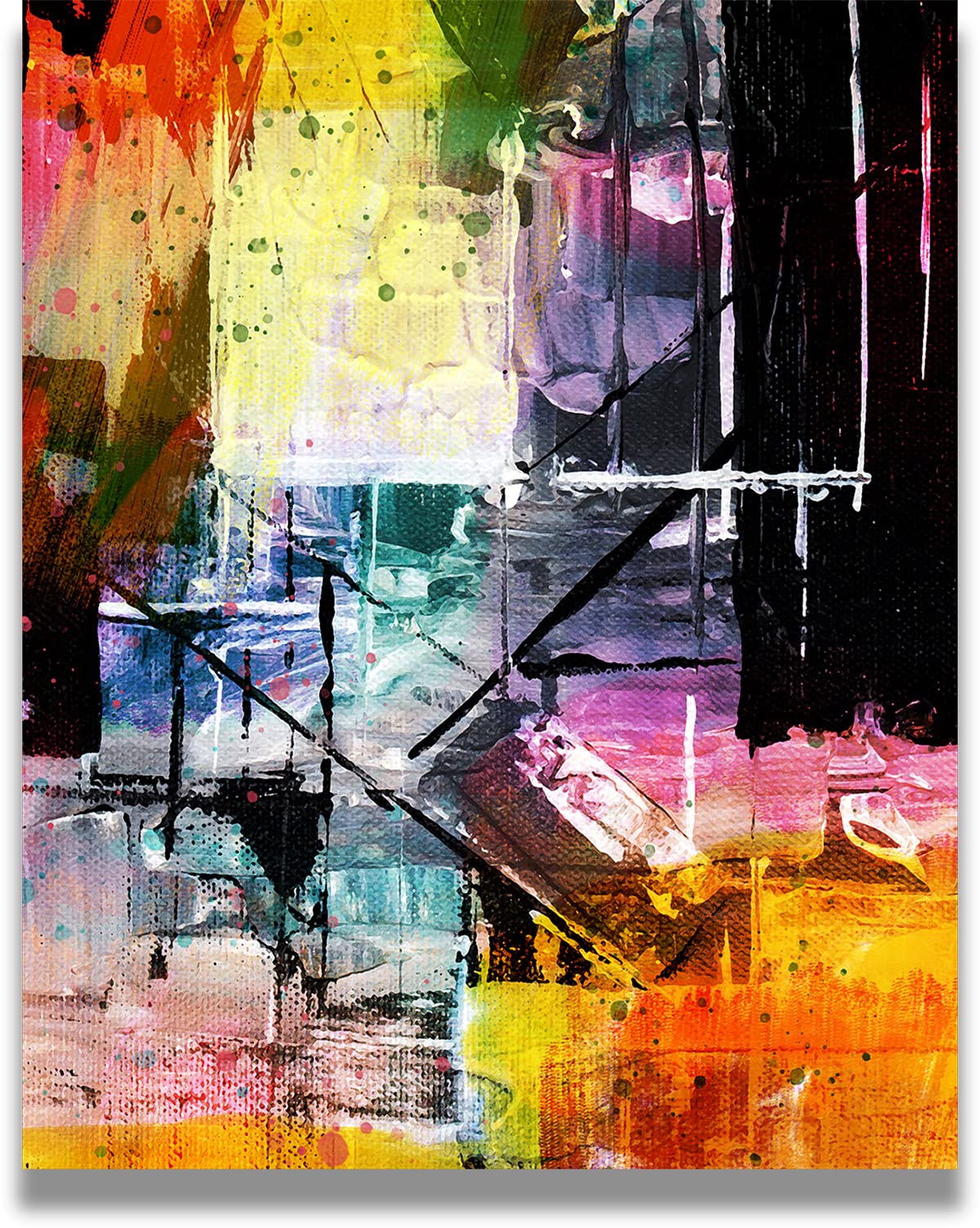 Abstract Wall Art Canvas - 32x40 Inch Ready to Hang Modern Home Decor for Living Room & Bedroom - Perfect for Contemporary Interior Design & Housewarming Gifts