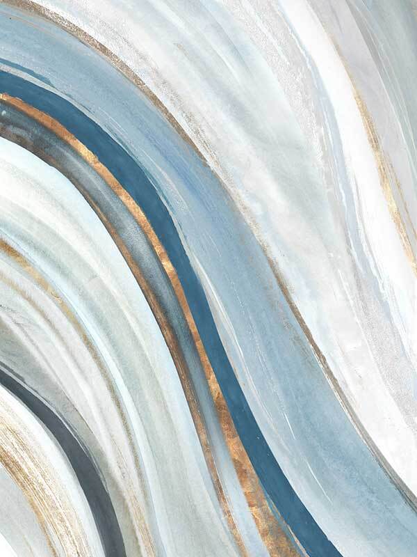 Azure Blue II Canvas Art Print - Modern Wall Decor for Living Room, Bedroom & Office - Handmade Premium Quality Artwork
