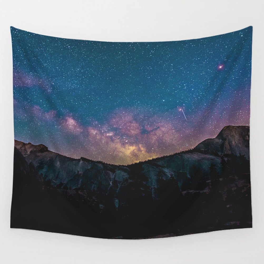 LANGUGU Nature Decor Tapestry - Mystical Northern Lights Solar Space Panorama Wall Hanging (59
