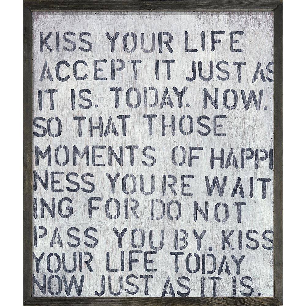 Kiss Your Life Inspirational Art Print - Motivational Wall Decor for Home, Office & Gifts | Perfect for Living Room, Bedroom & Workspace