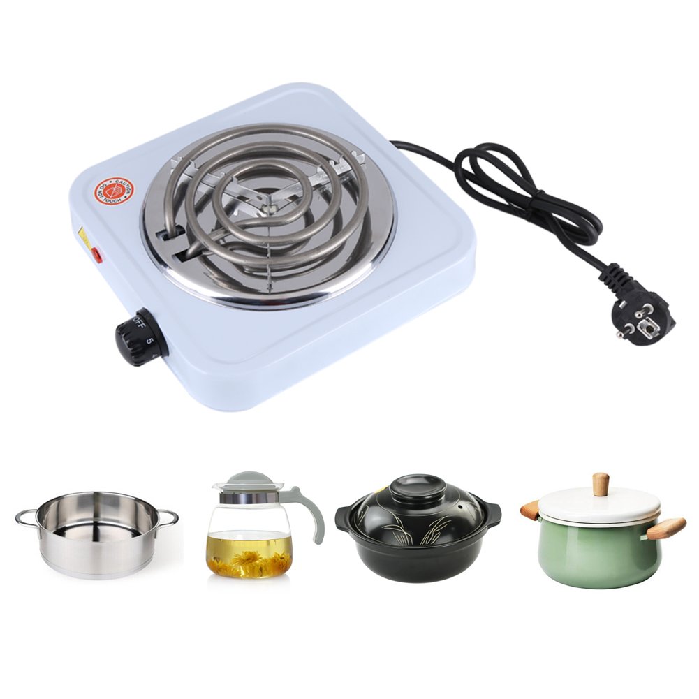 220V 1000W Electric Stove Burner - Portable Induction Cooktop for Kitchen, Coffee Heating & Cooking - Perfect for Dorms, Camping & Small Apartments
