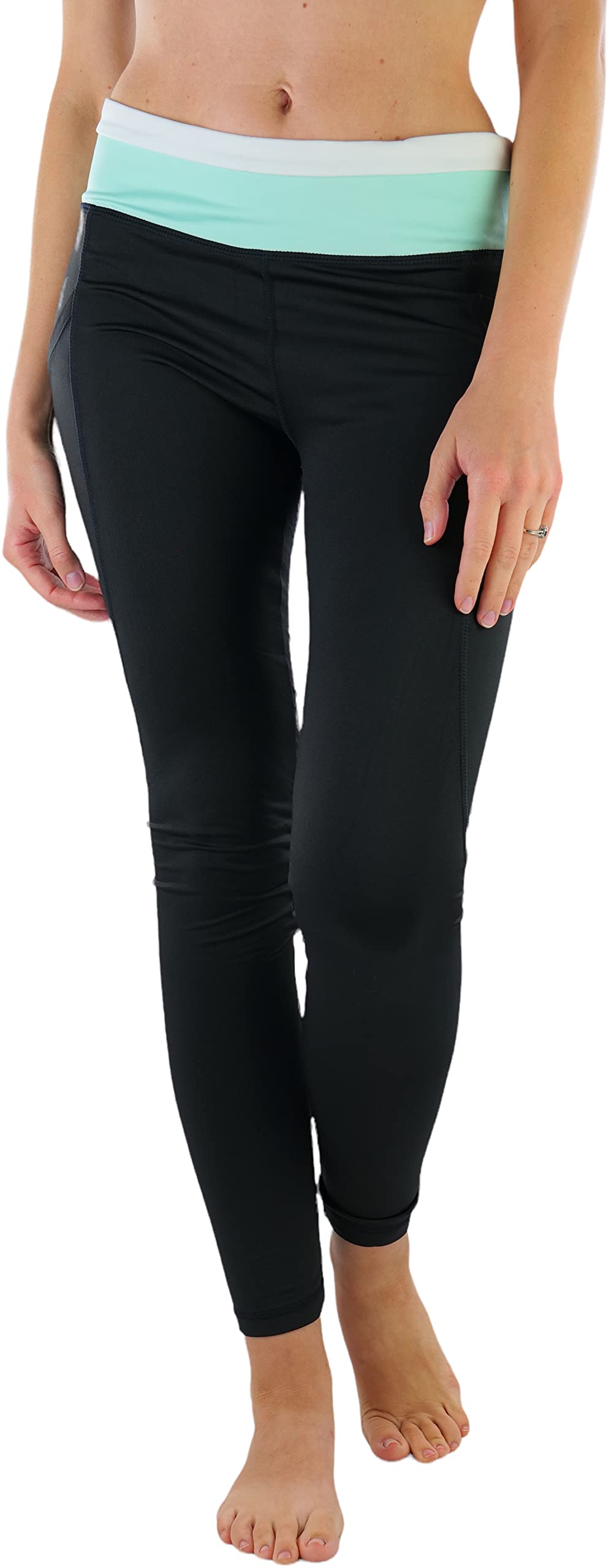ToBeInStyle Women's Colorblock Active Leggings - Full Ankle Length Workout Pants for Yoga, Running & Gym - Stretchy Comfort Fitness Wear