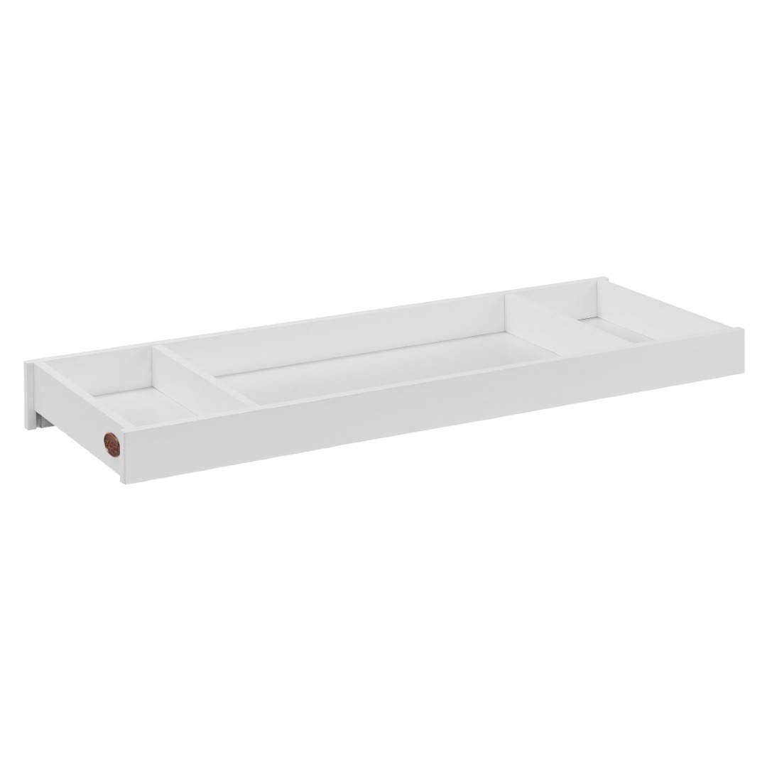 Oxford Baby Holland Changing Topper for 6-Drawer Dresser Chest - White Nursery Changing Table Pad with Safety Straps | Perfect for Newborn & Infant Diaper Changes in Nursery or Bedroom