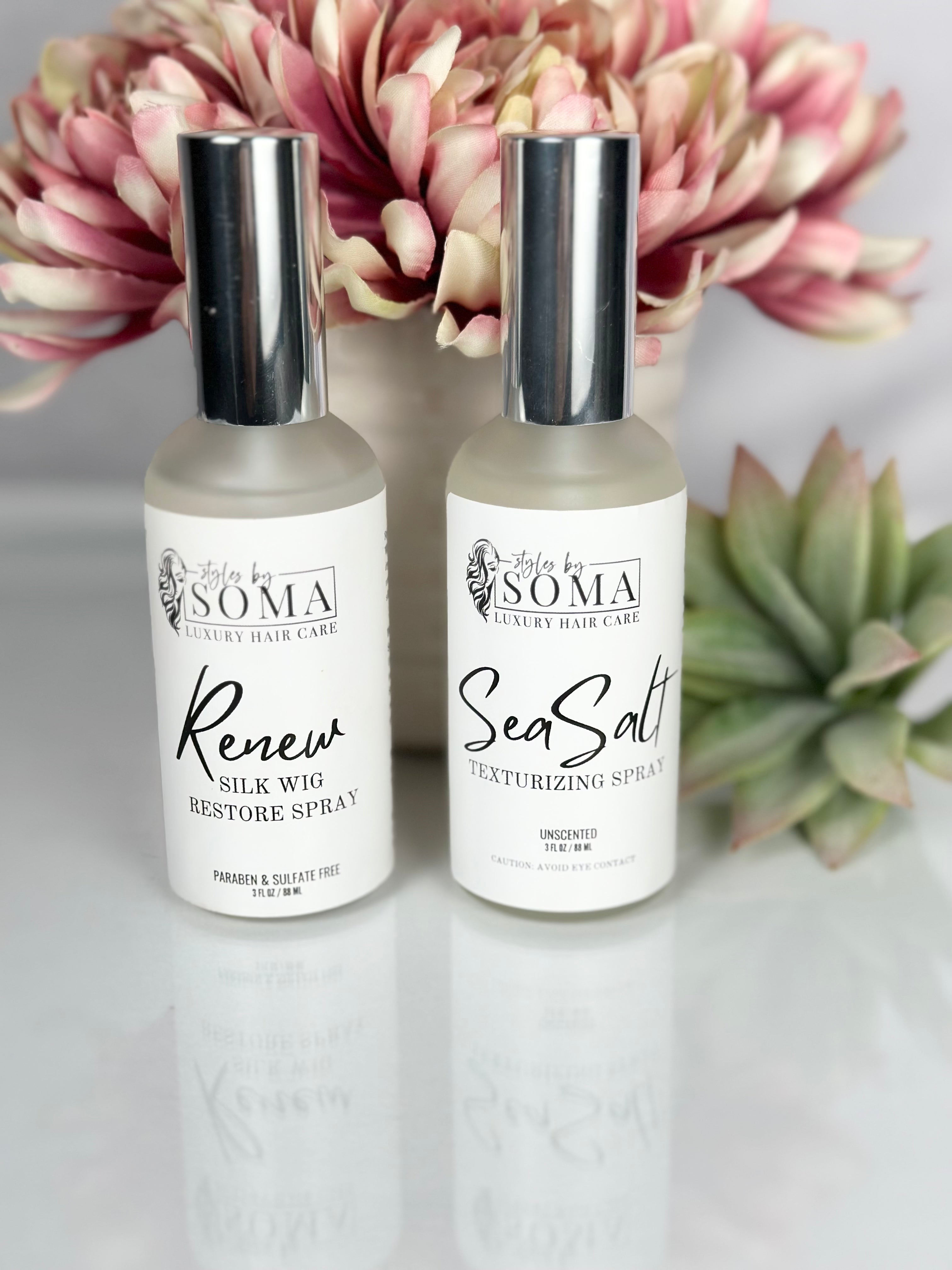 Dynamic Duo Hair Styling Set - Renew Spray & Sea Salt Spray for Textured Beach Waves and Volume - Perfect for Everyday Styling and Special Occasions
