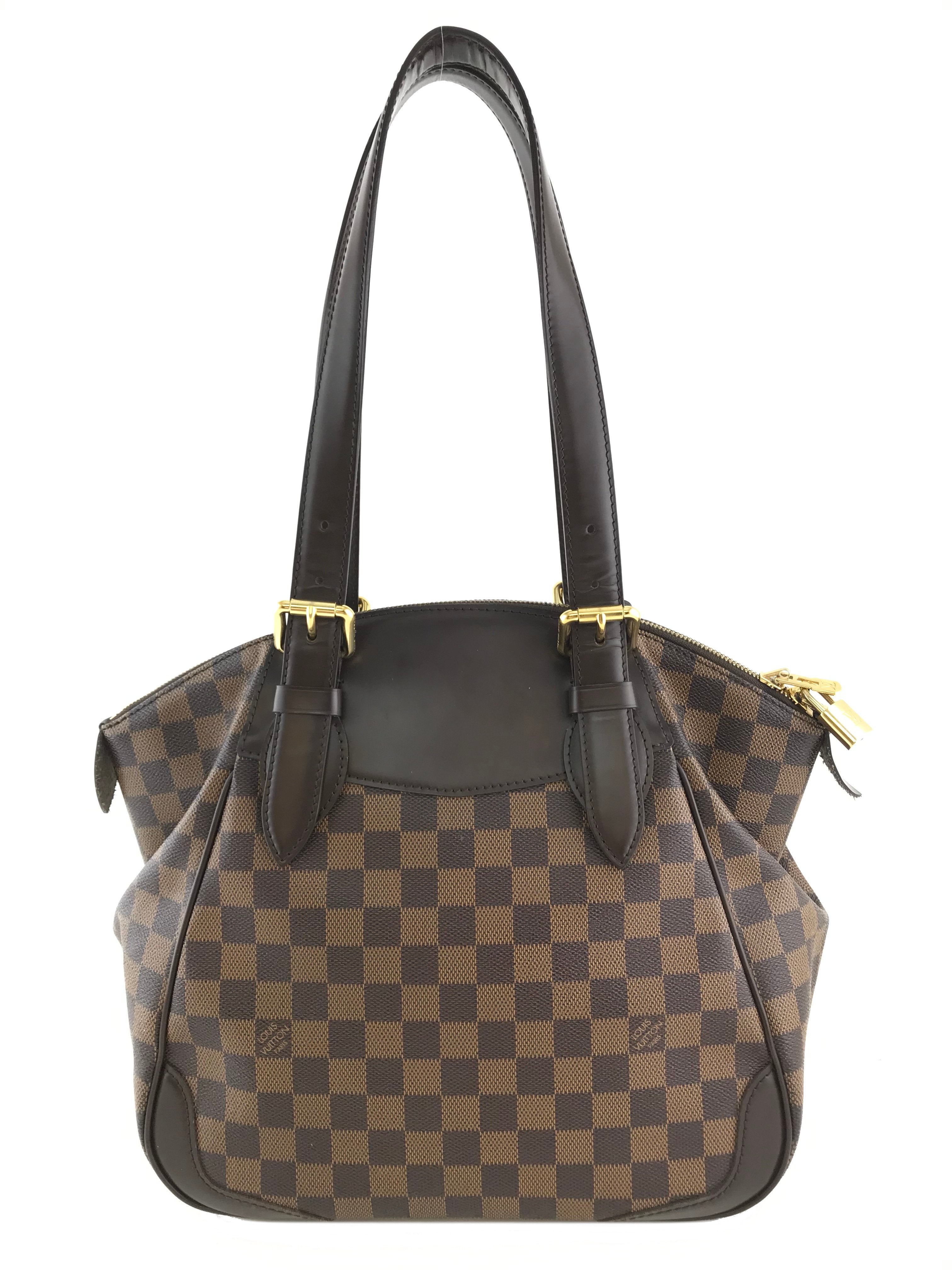 Authentic Louis Vuitton Damier Ebene Verona GM Shoulder Bag - Luxury Leather Tote for Women | Perfect for Work, Travel & Everyday Use