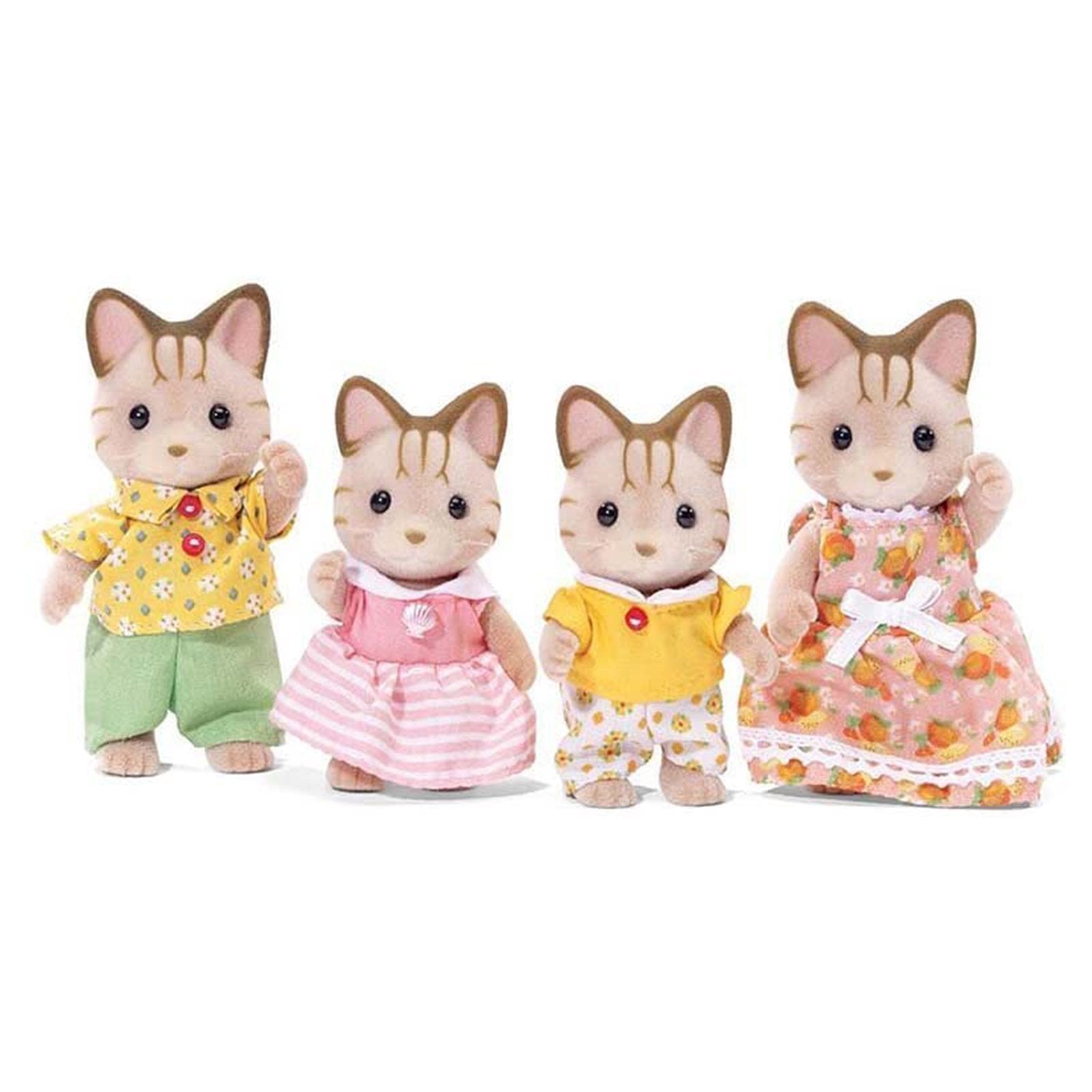 Calico Critters Sandy Cat Family Set - Adorable Collectible Cat Figurines for Kids | Perfect for Pretend Play, Storytelling & Nursery Decor