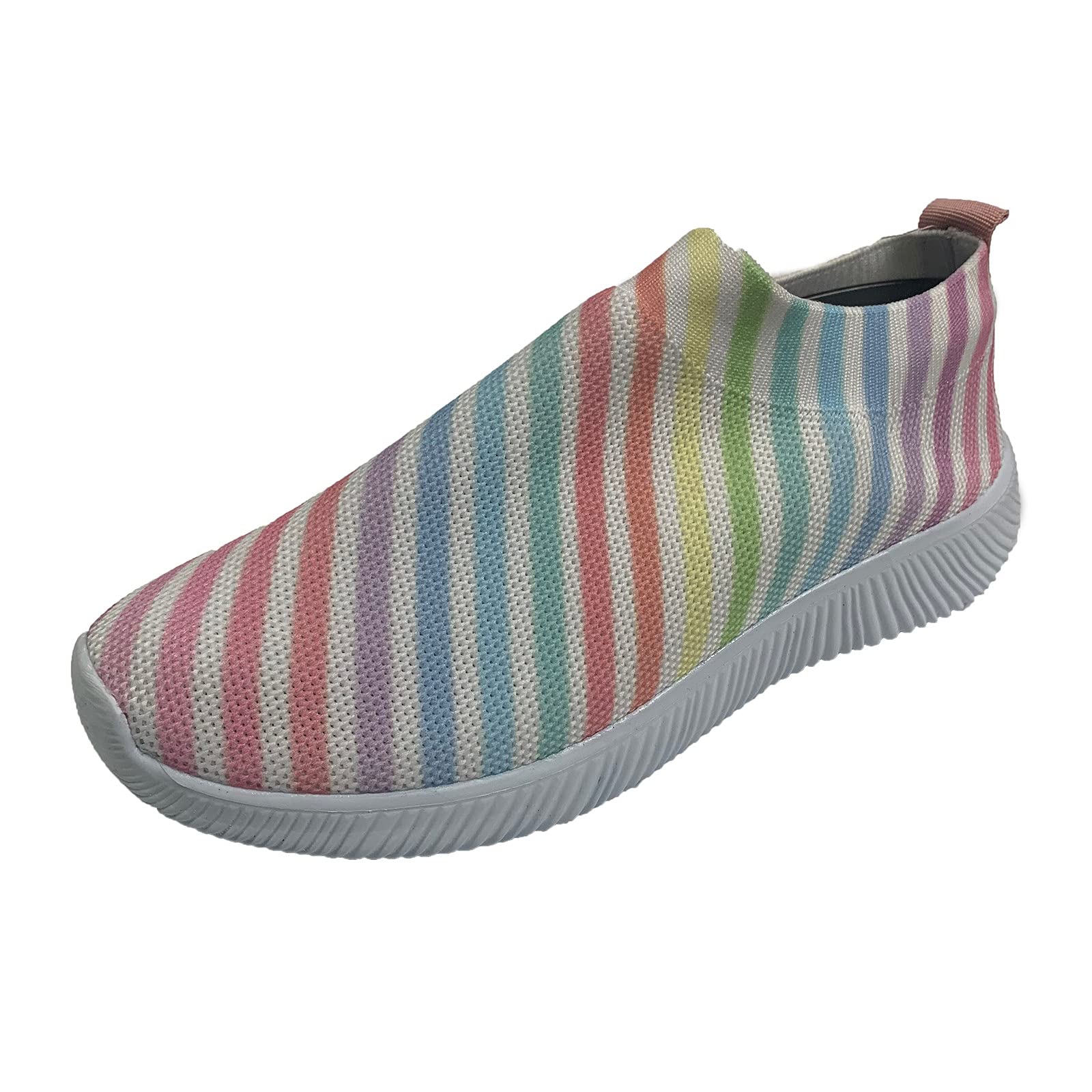 Women's Fashion Sneakers - Breathable Mesh Slip-On Casual Sports Shoes for Summer | Lightweight Comfortable Green Sneakers for Walking, Running & Gym Workouts