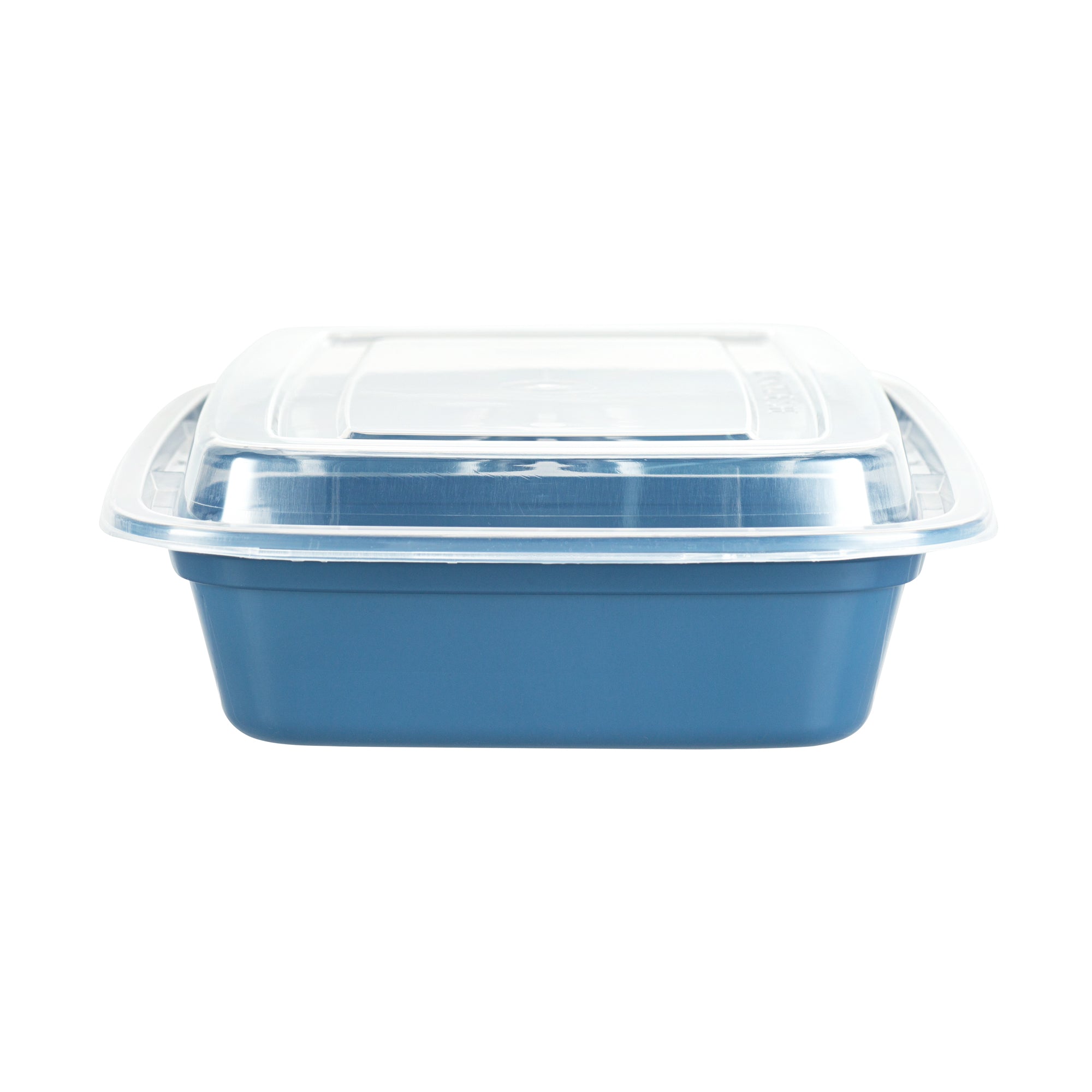 Asporto 26 oz 3-Compartment Plastic Food Storage Containers with Clear Lids - Microwave Safe, BPA Free (8.75