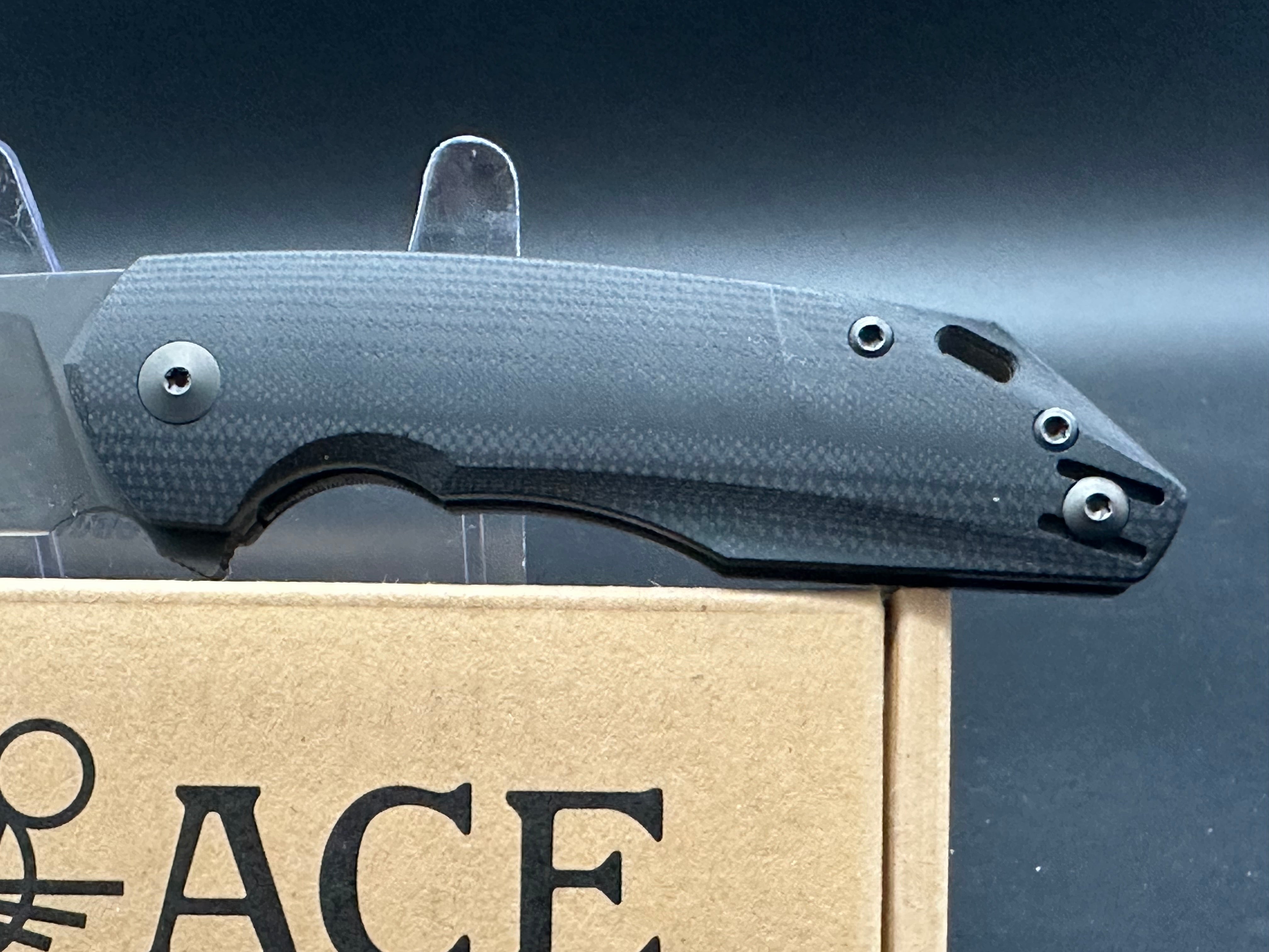 Giant Mouse ACE Corta Folding Knife - Black G10 & Titanium Frame, Blackout Drop Point Blade, Bohler M390 Steel - EDC, Outdoor, Camping, Survival Gear