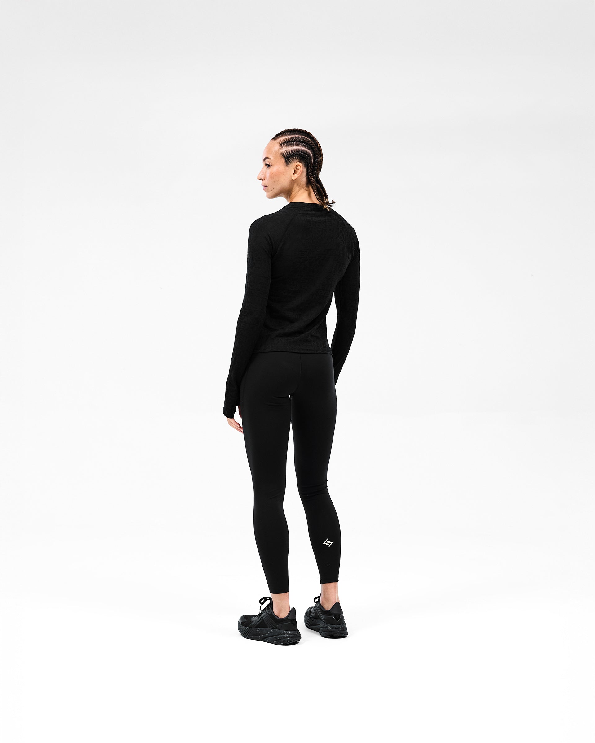 247 Performance Burnout Long Sleeve Shirt for Men - Black Workout & Gym Top - Moisture Wicking Athletic Shirt for Running, Training & Fitness