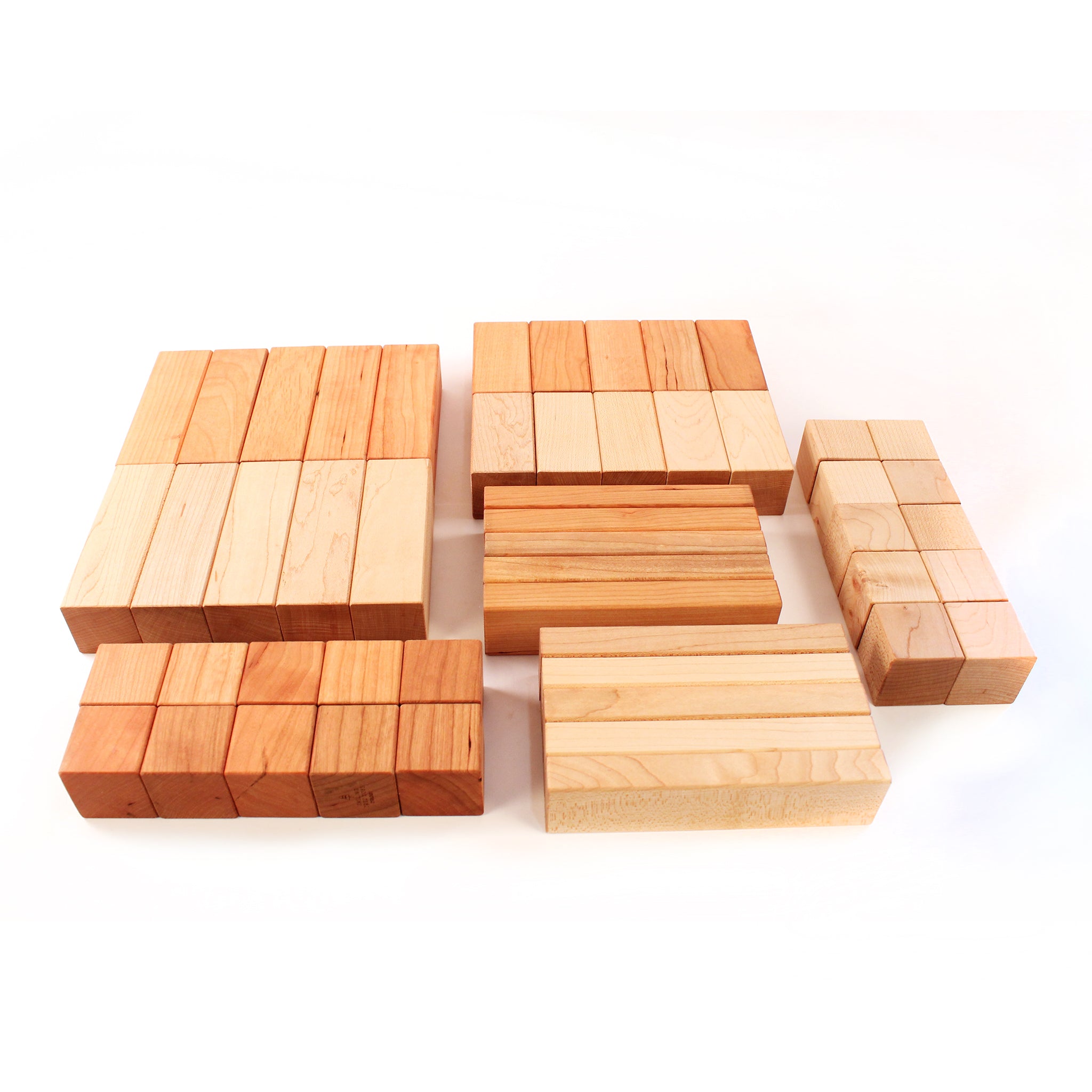50-Piece Wooden Building Blocks Set - Natural Wood Kids Educational Toys for Toddlers & Preschoolers - Perfect for Creative Play, Learning & STEM Activities at Home or School