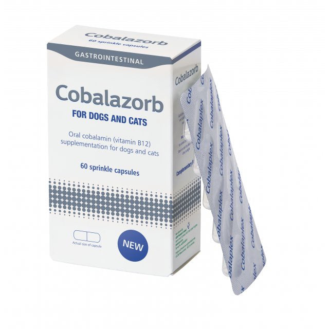 Cobalazorb Dog & Cat Sprinkle Capsules 60 Pack - Vitamin B12 Supplement for Pets - Supports Energy & Digestion - Perfect for Picky Eaters & Senior Dogs/Cats