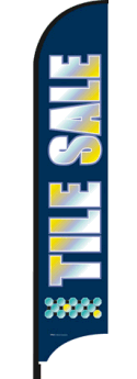 Feather Flag Banner - Customizable Advertising Flag for Outdoor Sales & Events | Perfect for Tile Sales, Grand Openings & Promotions