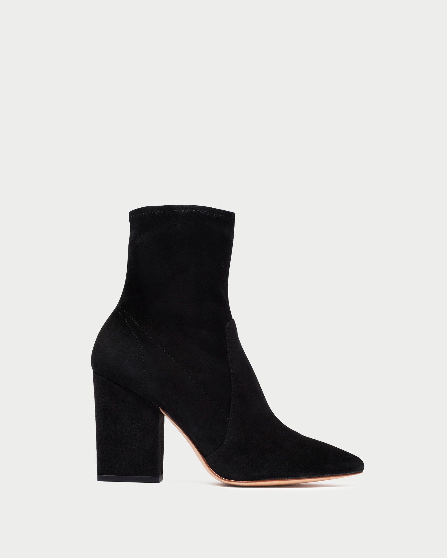 Isla Black Suede Slim Ankle Booties for Women - Stylish Pointed Toe Low Heel Booties for Fall & Winter - Perfect for Office, Date Night & Casual Outfits