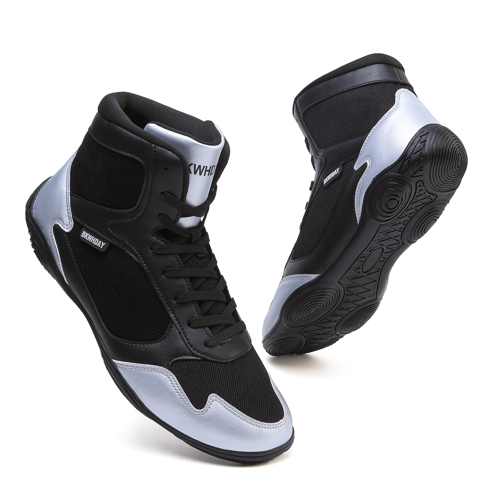 Best Men's Wrestling Shoes - High Top Boxing & Powerlifting Boots for Fitness, Weightlifting & Pro Wrestling | Durable & Supportive for Training & Competitions