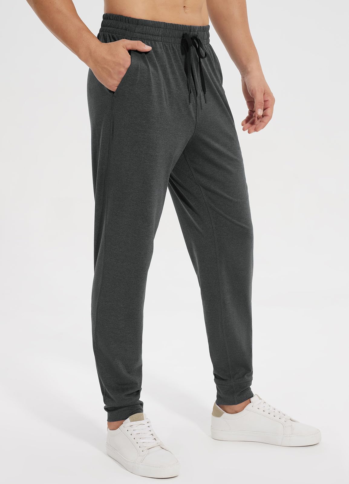Baleaf Men's Sweatpants with Zipper Pockets - Ultra Soft Tapered Joggers for Running, Workout & Gym - Comfortable Athletic Pants for Casual Wear & Outdoor Activities