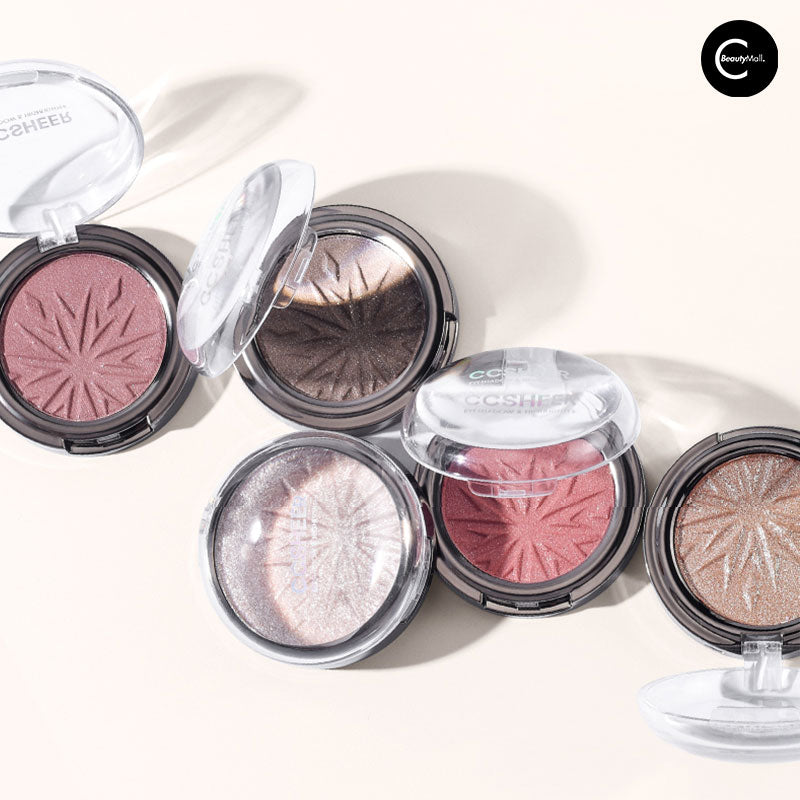 CCSHEER Starlight Highlighter & Sculpting Powder - Face Contour Makeup for Cheekbones & Nose - Perfect for Night Out, Photography & Special Occasions