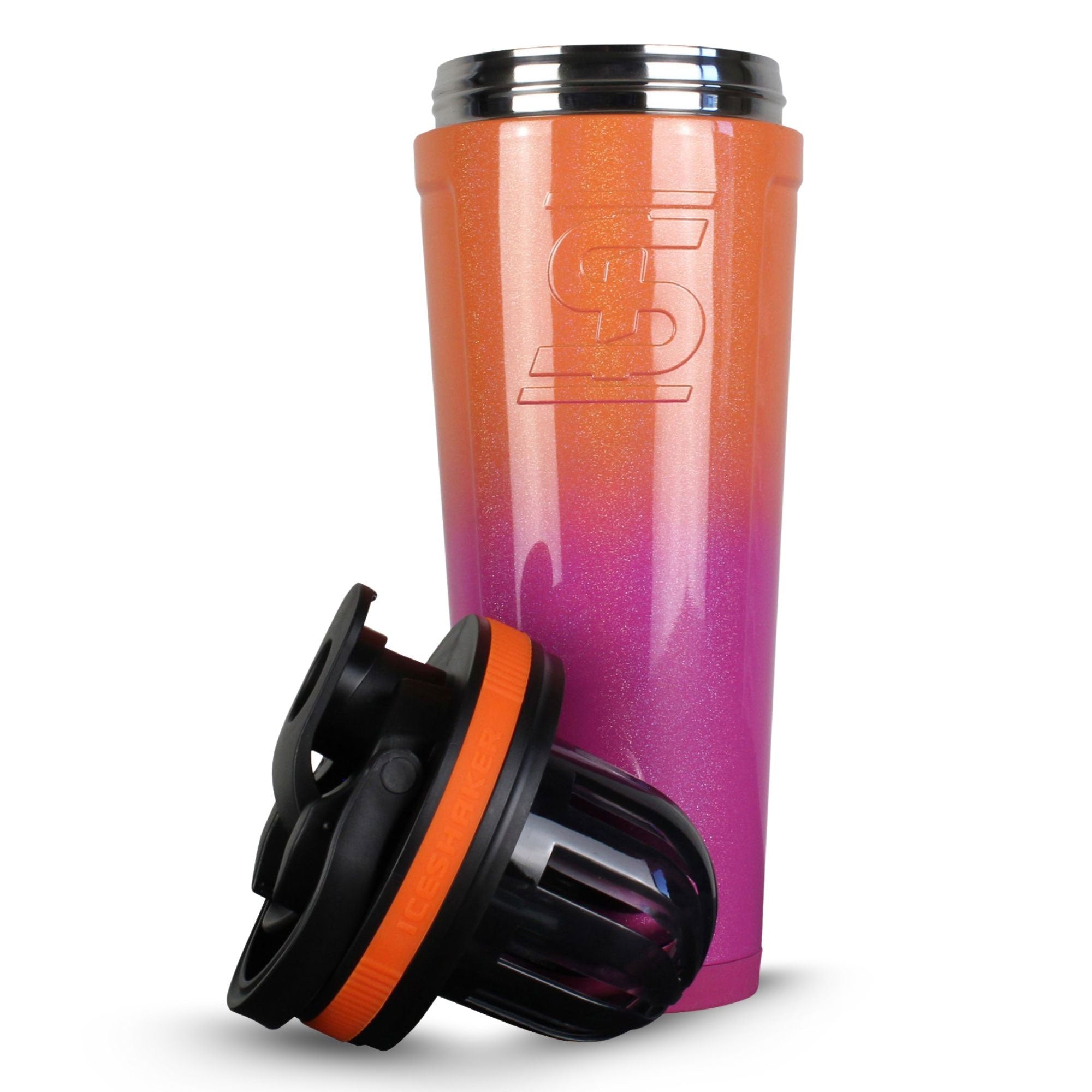 Premium Stainless Steel Ice Shaker Bottle - Leakproof Protein Shaker for Gym, Workouts & Travel - BPA-Free Fitness Water Bottle with Mixing Ball - Ideal for Protein Powder, Pre-Workout & Smoothies
