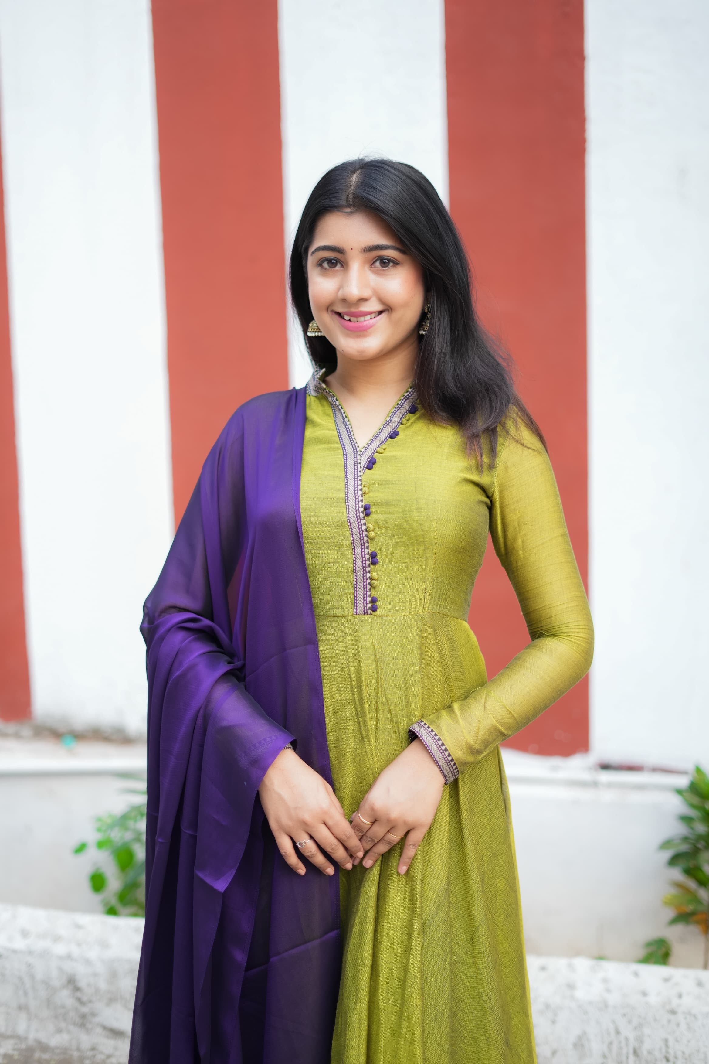 DD685 Kanamma Pure Handloom Anarkali Dress - Elegant Indian Ethnic Wear for Women | Perfect for Weddings, Festivals & Special Occasions