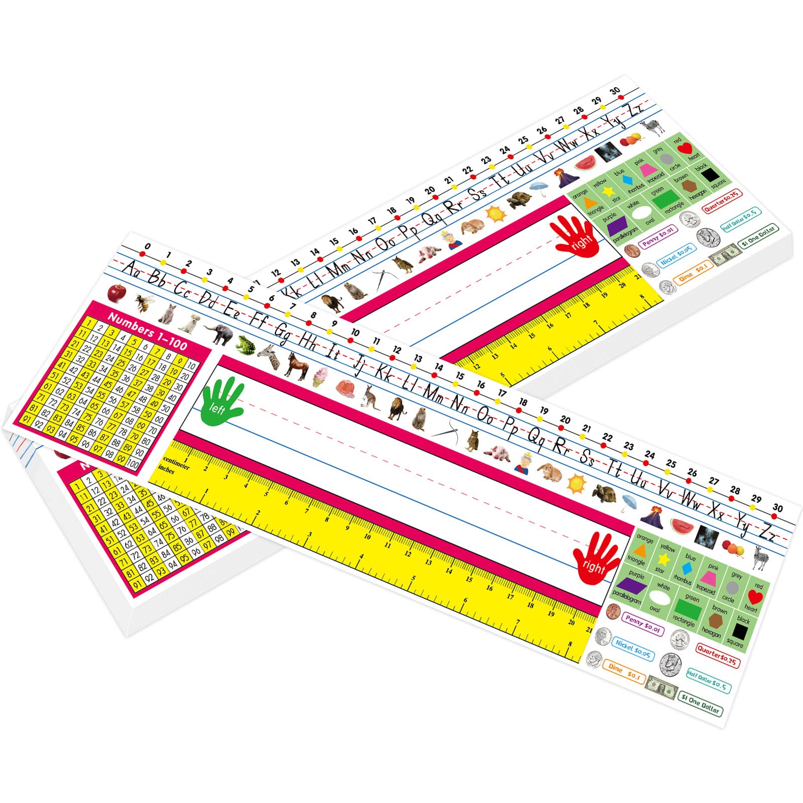 Traditional Manuscript Nameplates for Primary Students - Self-Adhesive Desk Name Plates, Pack of 36 - Perfect for Classroom Organization, Student Desks & Back-to-School Supplies