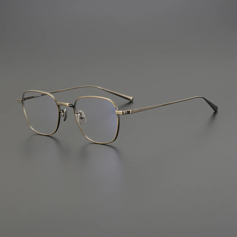 Stylish Black Full Rim Polygon Square Titanium Eyeglasses for Women - Trendy & Lightweight Frame for Work, Reading & Fashion - Model 51015