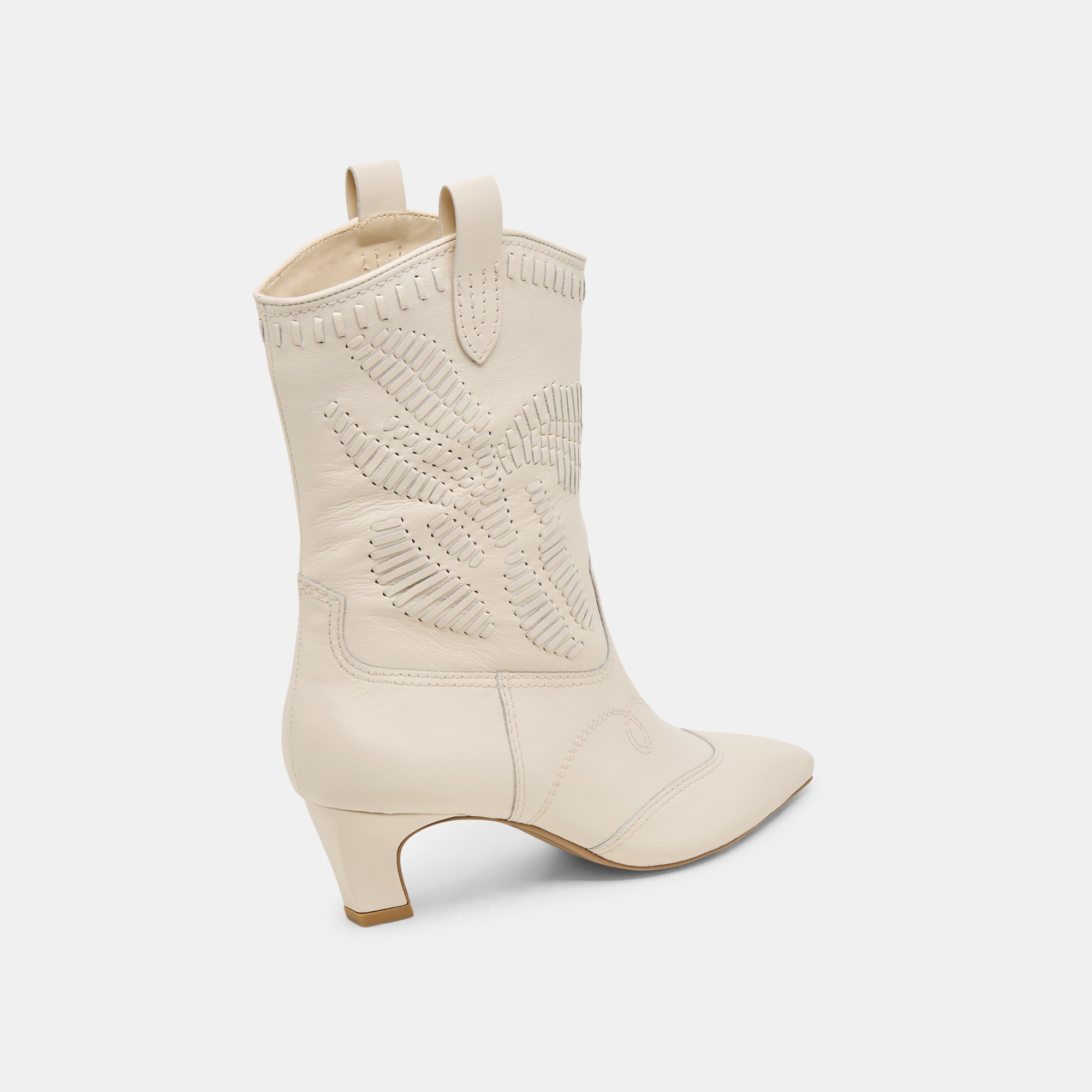 TAVLA BOOTS - Off-White Genuine Leather Women's Ankle Boots for Casual Wear & Fall Fashion