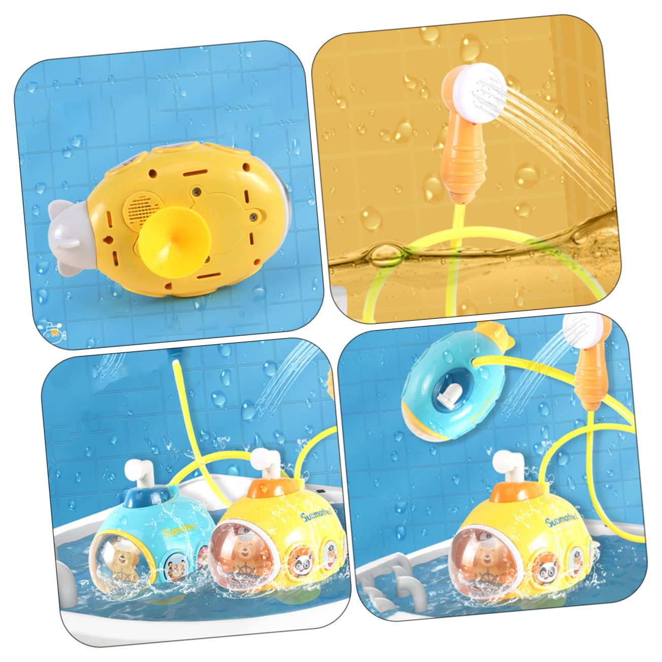 FAVOMOTO 3-Piece Kids Bath Toys Set - Fun Water Play Shower Toys for Toddlers, Durable Plastic Yellow Duck Bath Time Toys for Baby & Children | Perfect for Bathtub, Pool & Outdoor Water Activities