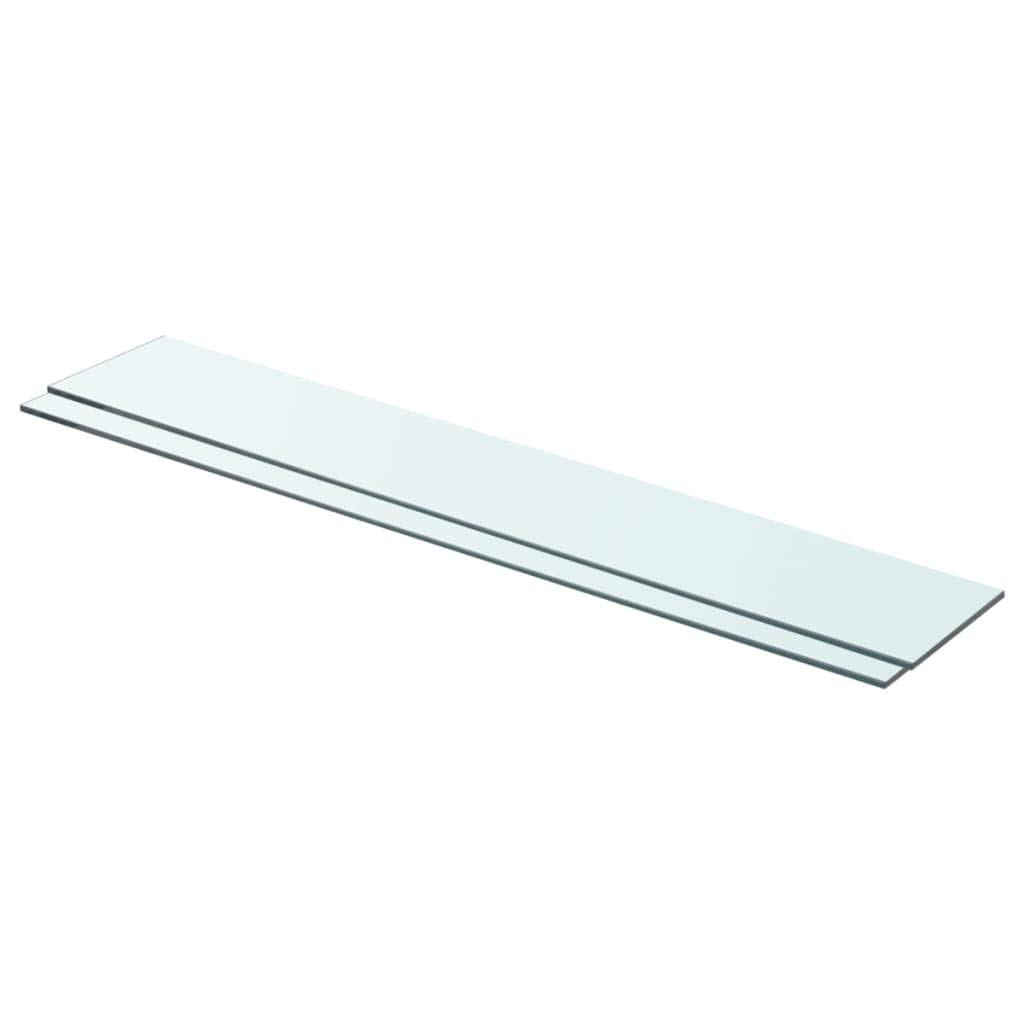 2 Pack Clear Glass Floating Shelves - 31.5