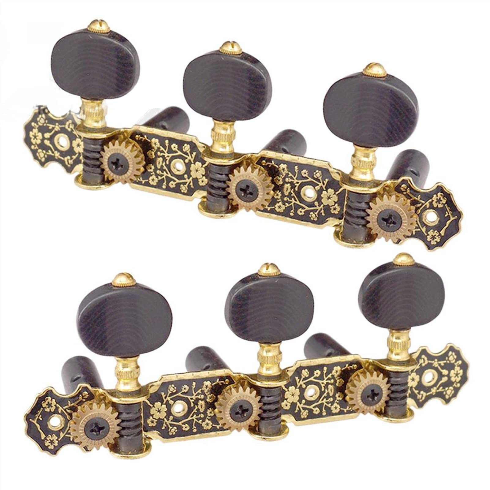 Classical Guitar Tuning Pegs - 1 Pair Premium Machine Heads Tuners for Acoustic & Electric Guitars | Perfect for String Replacement & Maintenance | Ideal for Musicians, Guitar Repair & DIY Projects
