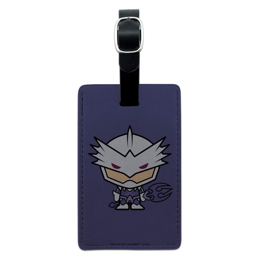 Aquaman Movie Ocean Master Chibi Rectangle Leather Luggage Tag - Stylish Superhero ID Card Holder for Travel Bags, Suitcases & Backpacks - Perfect Gift for DC Comics Fans & Collectors