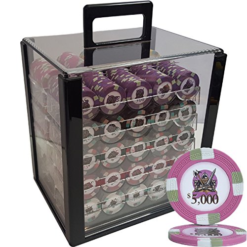 1000pcs 14g Professional Casino Poker Chips Set with Acrylic Storage Case - Perfect for Home Poker Games, Casino Nights, and Poker Tournaments