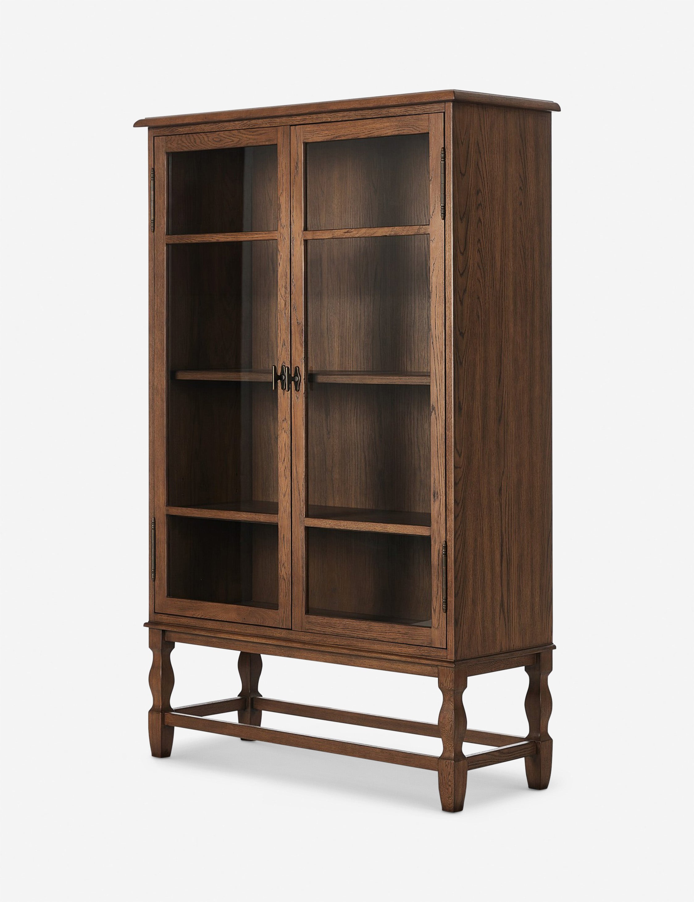Finley Curio Cabinet by Amber Lewis x Four Hands - Elegant Glass Display Cabinet for Collectibles, Home Decor & Storage - Perfect for Living Room, Dining Room & Office Showcase