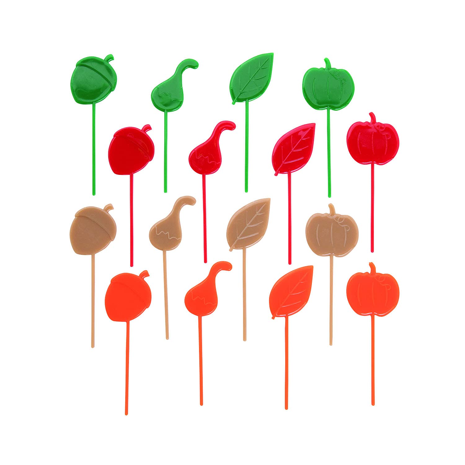 Fun Express Fall Food Picks - 72 Piece Autumn Party Supplies for Halloween, Thanksgiving & Seasonal Celebrations - Perfect for Classroom, Office & Home Decorations