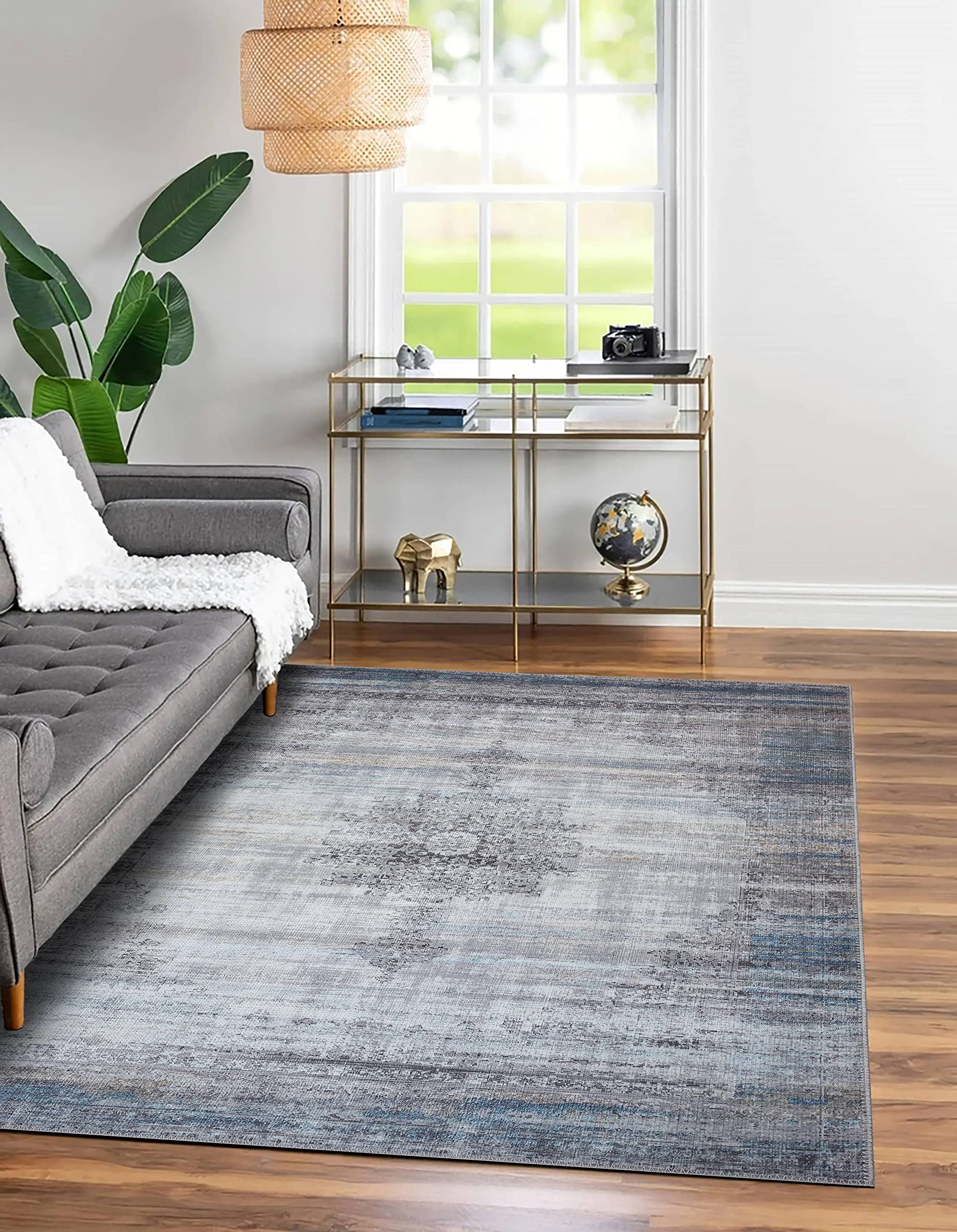 Adiva Rugs Machine Washable Waterproof & Stain Resistant Area Rug - 5'3