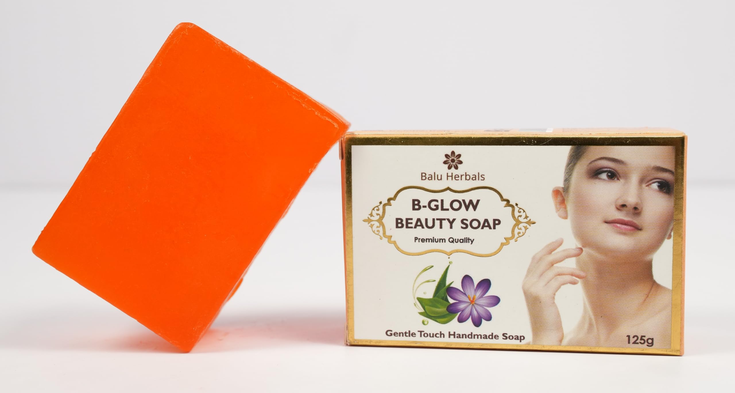 Balu Herbals B-Glow Beauty Soap - 125g Natural Skin Brightening & Cleansing Bar for Glowing Complexion | Perfect for Daily Face Wash & Acne Treatment