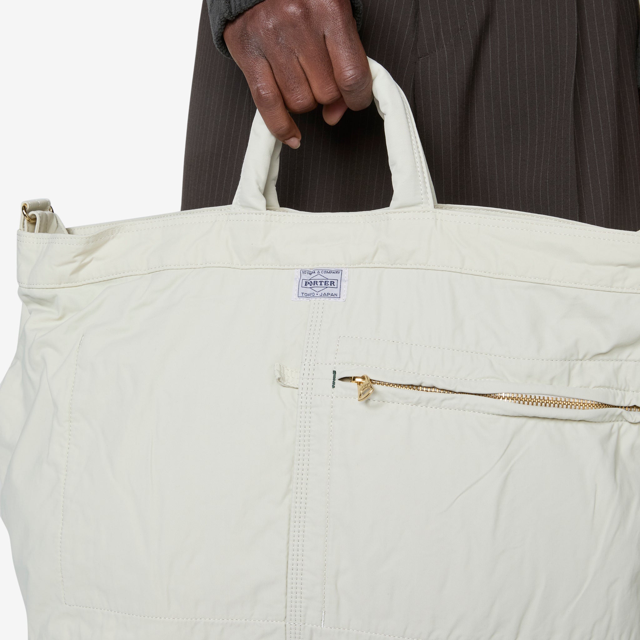 Premium White Large 2-Way Tote Bag for Women - Durable & Stylish Handbag for Work, Travel, and Shopping