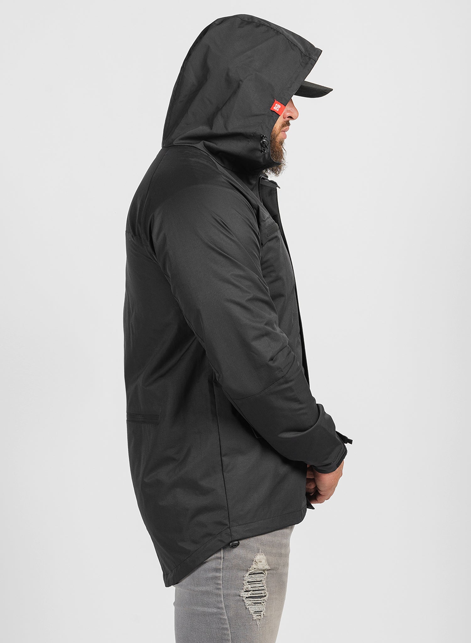 Waterproof Rain Jacket for Men & Women - Lightweight Windbreaker with Hood - Black Outdoor Raincoat for Hiking, Camping & Travel