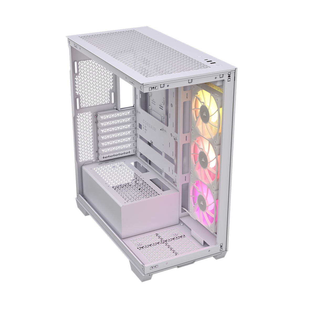 Corsair 3500X RGB iCUE Mid Tower Gaming PC Case - Tempered Glass White - High Airflow Design for Gaming & Streaming Setup