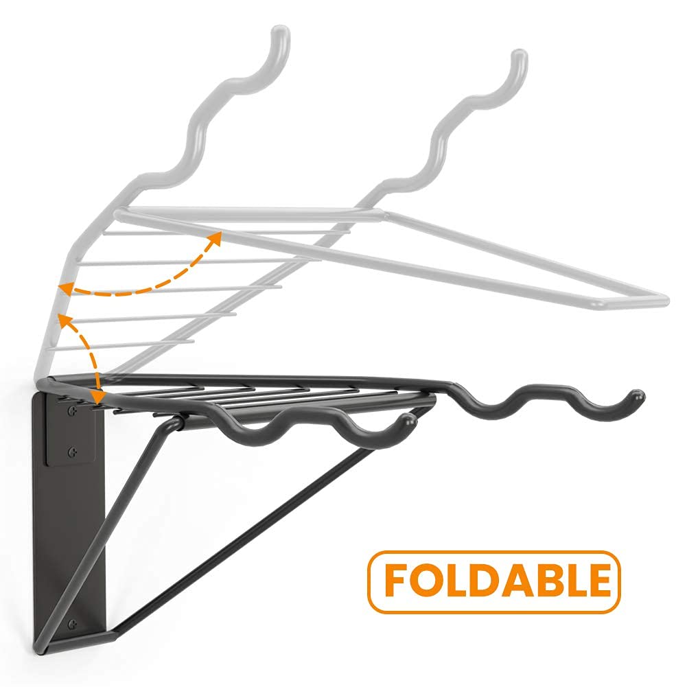 TORACK 2-Bike Wall Mount Rack - Heavy Duty Foldable Bicycle Storage Hanger for Mountain & Road Bikes - Space Saving Garage & Indoor Bike Holder - Reinforced Steel Construction for Maximum Stability - Perfect for Small Apartments, Garages & Home Gyms