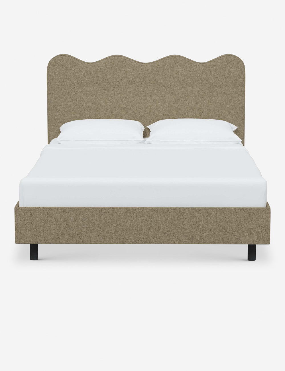 Clementine Platform Bed Frame - Modern Minimalist Wooden Bed with Sturdy Support - Perfect for Bedroom, Guest Room & Small Spaces
