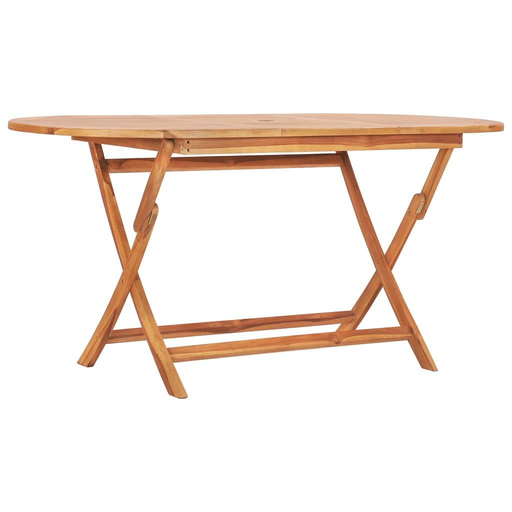 Premium 7-Piece Teak Wood Folding Patio Dining Set - Weather-Resistant Outdoor Furniture for Garden, Backyard, Terrace, Porch & Poolside (Table + Chairs) | Perfect for Al Fresco Dining & Outdoor Entertaining