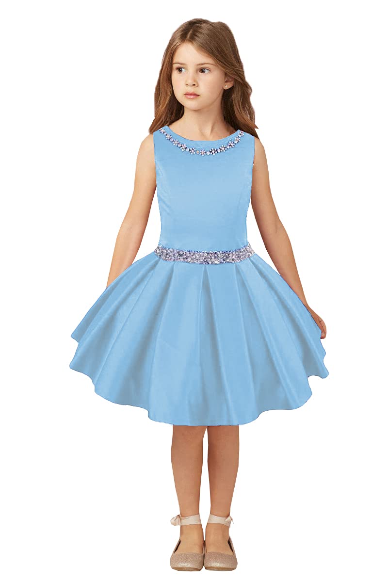 Girls' Formal Pageant Interview Dress - Knee-Length Suit for Kids' Special Occasions, Parties & School Events | Elegant Party Wear for Pageants, Recitals & Celebrations
