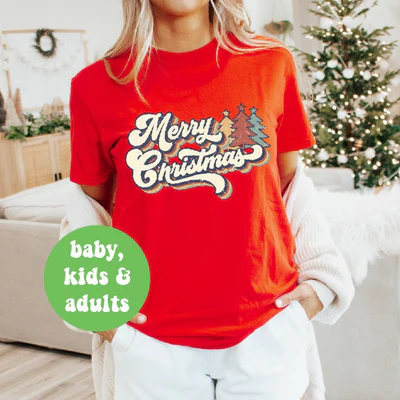 Merry Christmas T-Shirt - Festive Holiday Tee for Men & Women | Multiple Colors Available | Perfect for Parties, Gifts & Family Photos