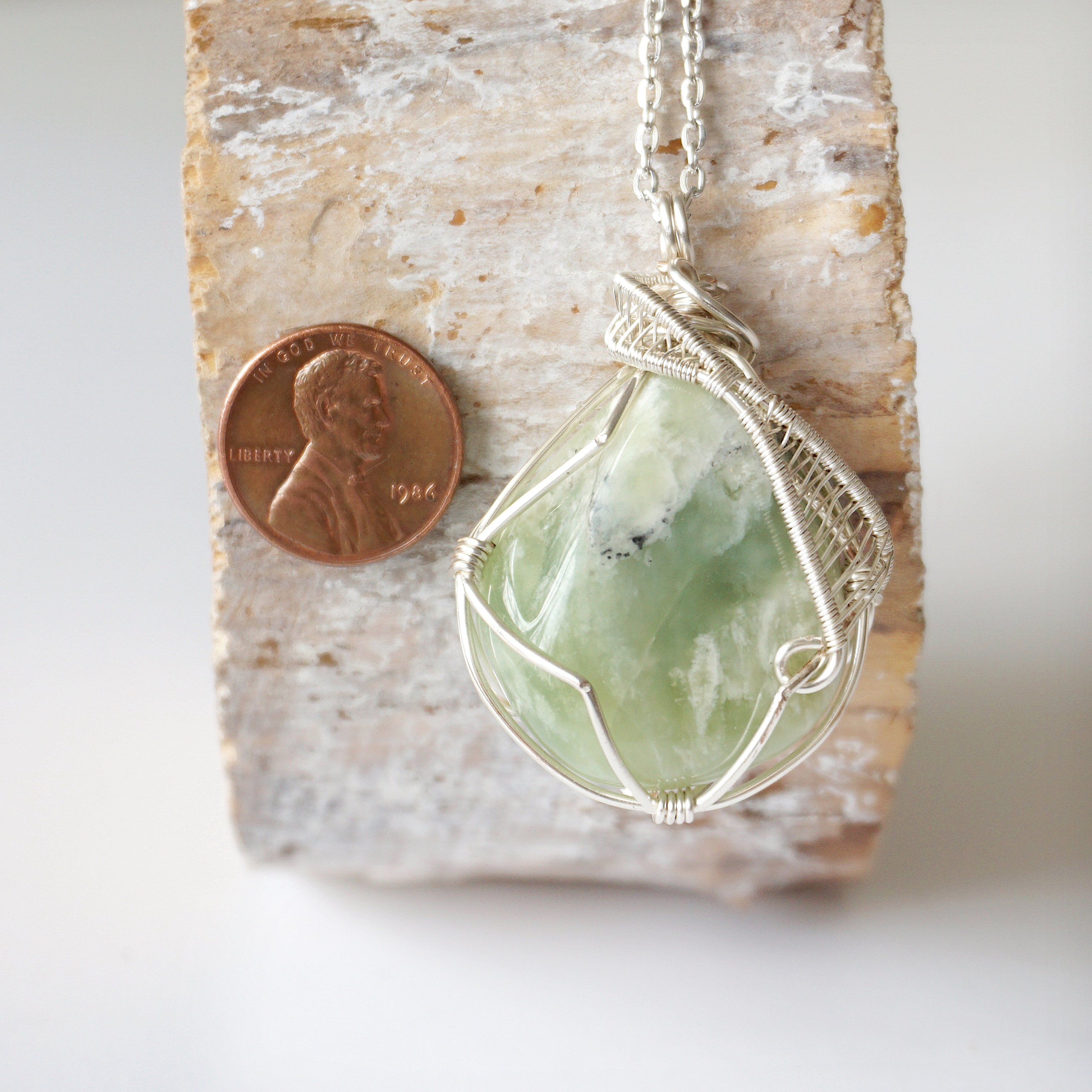 Light Green Jade Pendant Necklace - Sterling Silver Plated Jewelry for Women | Elegant Gift for Birthday, Anniversary & Special Occasions