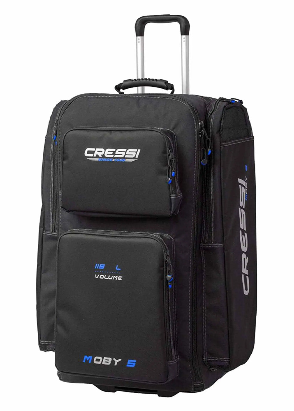 Cressi Moby 5 Roller Bag - Waterproof Scuba Diving Gear Travel Case for Snorkeling & Beach Trips - Perfect for Dive Equipment Storage & Airline Travel