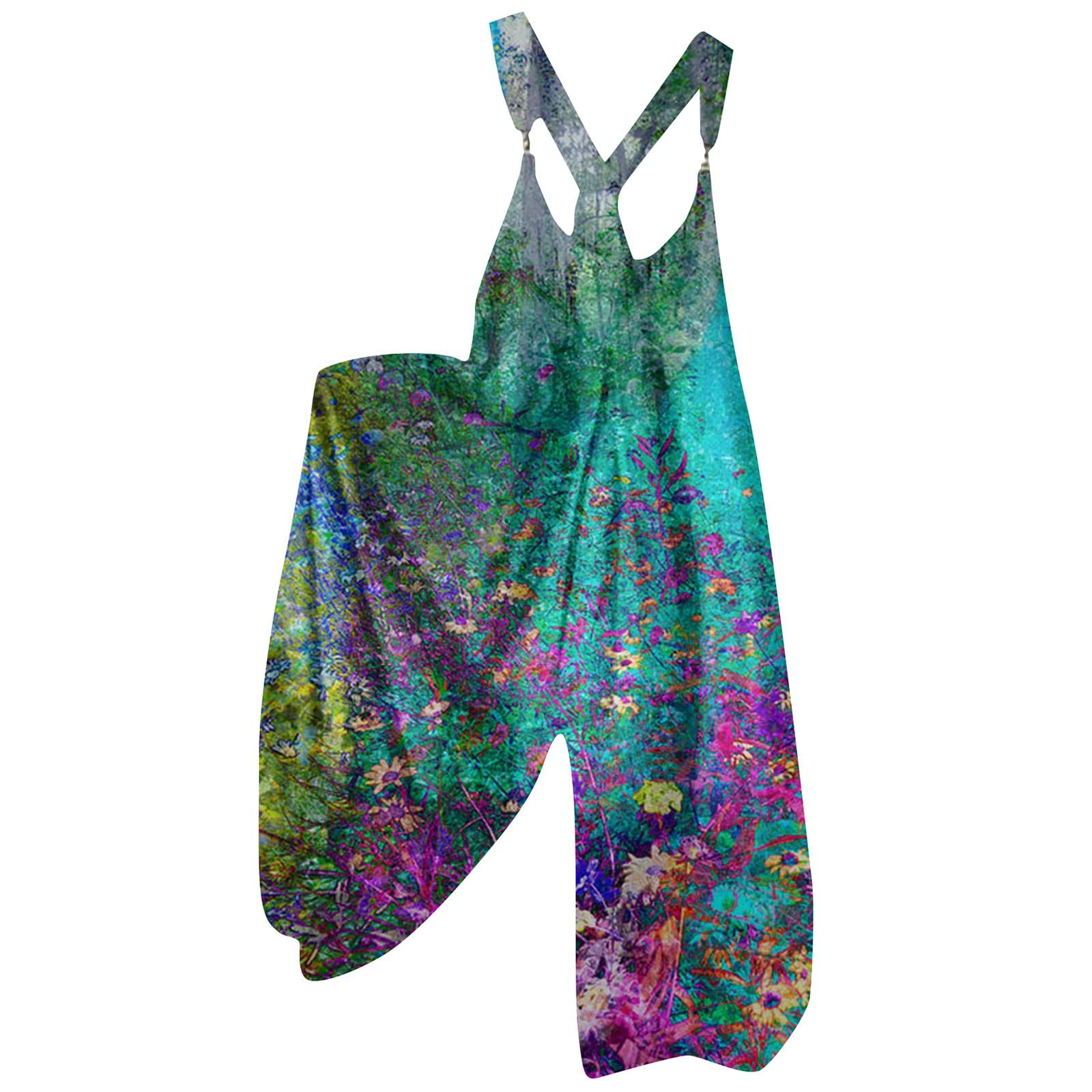 2022 Winter Skull Print Women's Overalls - Warm Cotton Baggy Wide Leg Pants, Loose Fit Romper Jumpsuit Bib Overalls for Casual Wear & Street Fashion